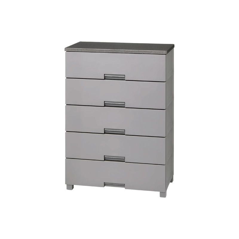 メーカー Tenma テンマ 天馬 チェスト グレー 衣類収納 引き出し プラスチック製 幅75 奥行40 高さ105 cm