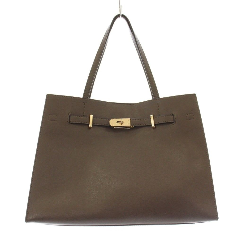 スローブ イエナ SLOBE IENA AFFRANCHTE トートバッグ ハンドバッグ レザー サイドジップ 茶 ブラウン KU