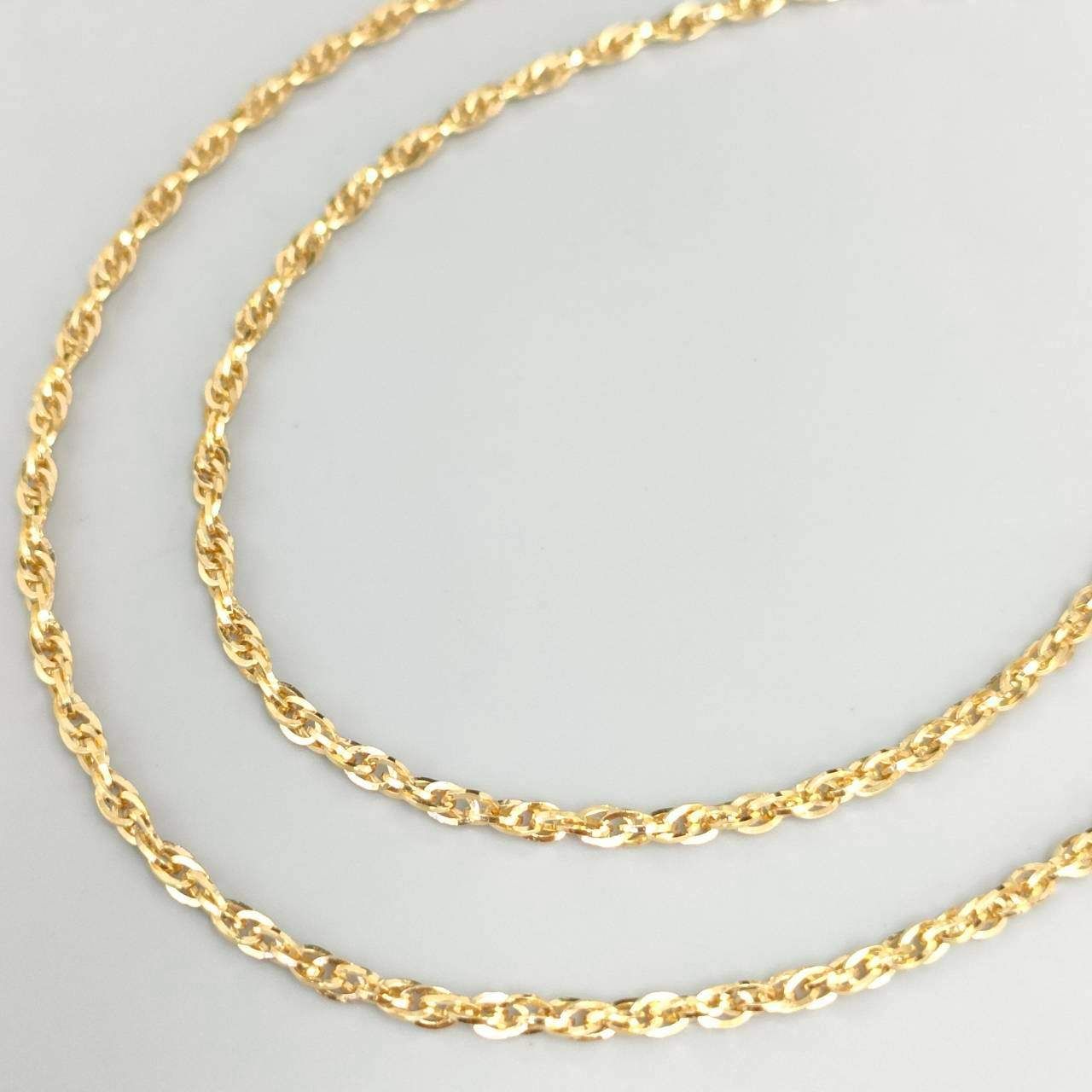 18金 K18 デザインチェーン ネックレス 造幣局刻印 メンズ 10.38g 60㎝ D361