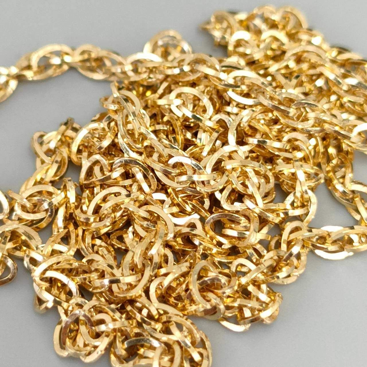 18金 K18 デザインチェーン ネックレス 造幣局刻印 メンズ 10.38g 60