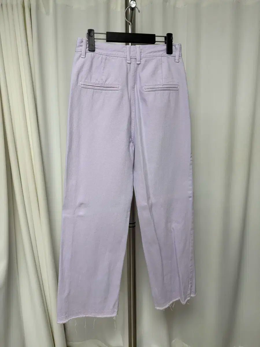 喜ばしい THE ILMA ライトパープル デニム ワイド パンツ XS ファッションセンス