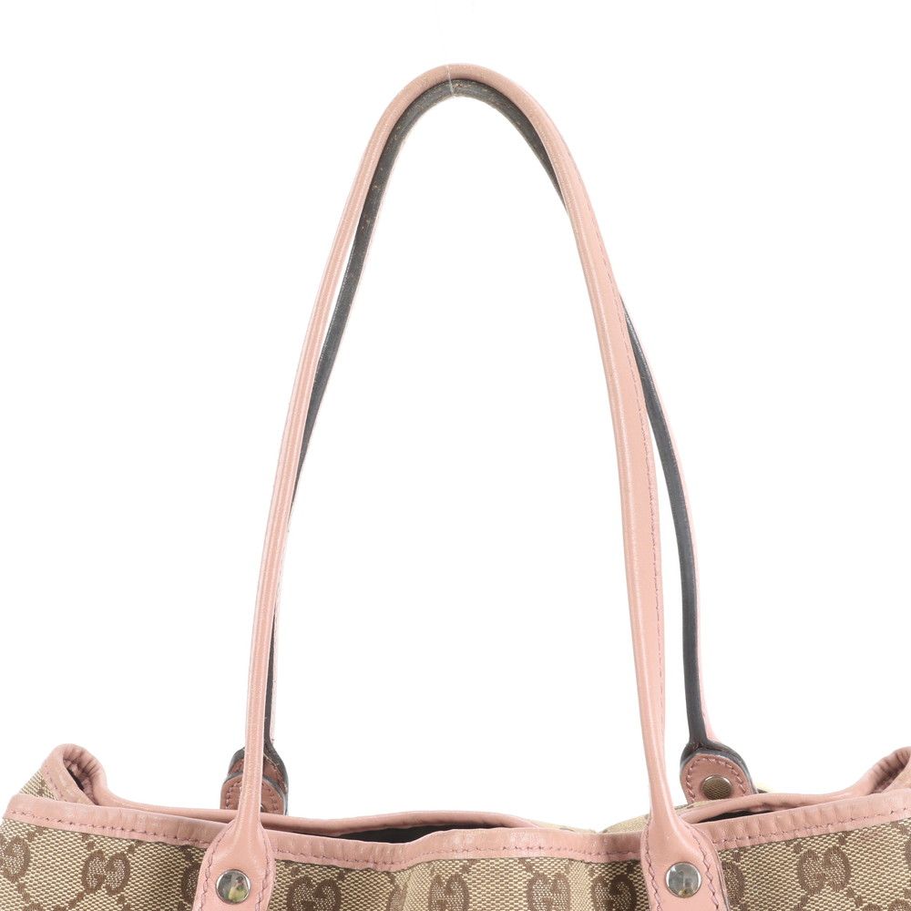 グッチ GG ツインズ レザー キャンバス トート バッグ 肩掛け ショルダー 232957 ベージュ レディース EUE CY22-2