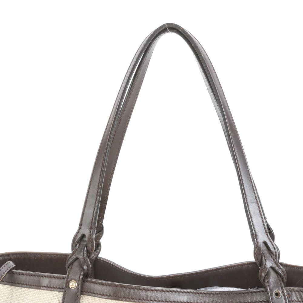 グッチ ポーチ付 レザー クラフト トート バッグ 肩掛け ショルダー 247209 ブラウン 茶色 ベージュ A4 レディース EEE CY26-9