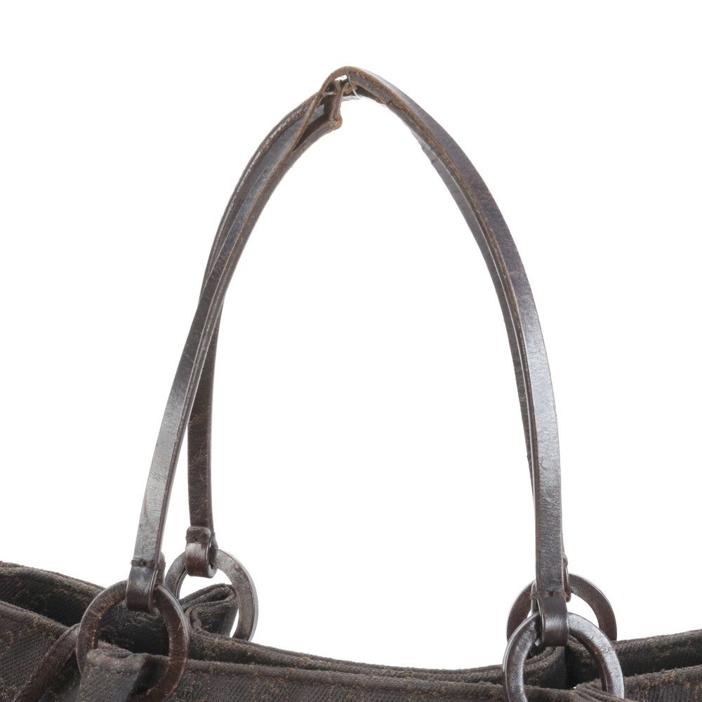 グッチ GG キャンバス レザー トート バッグ 肩掛け ショルダー ブラウン 茶色 101920 レディース EEE CY27-6