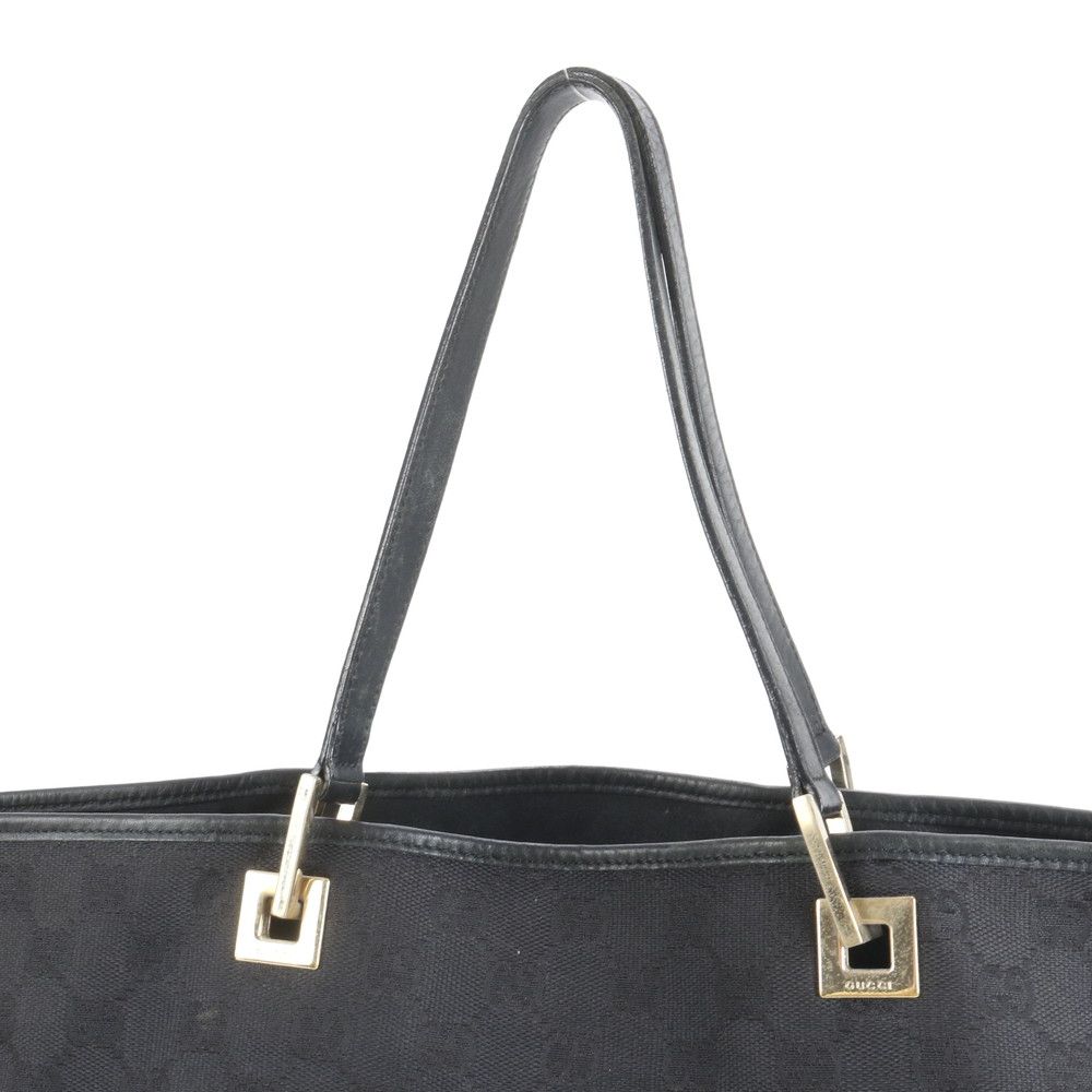 グッチ GG キャンバス レザー トート バッグ 肩掛け ショルダー ハンド 002-1097 ブラック 黒 A4 レディース EUE CY20-3