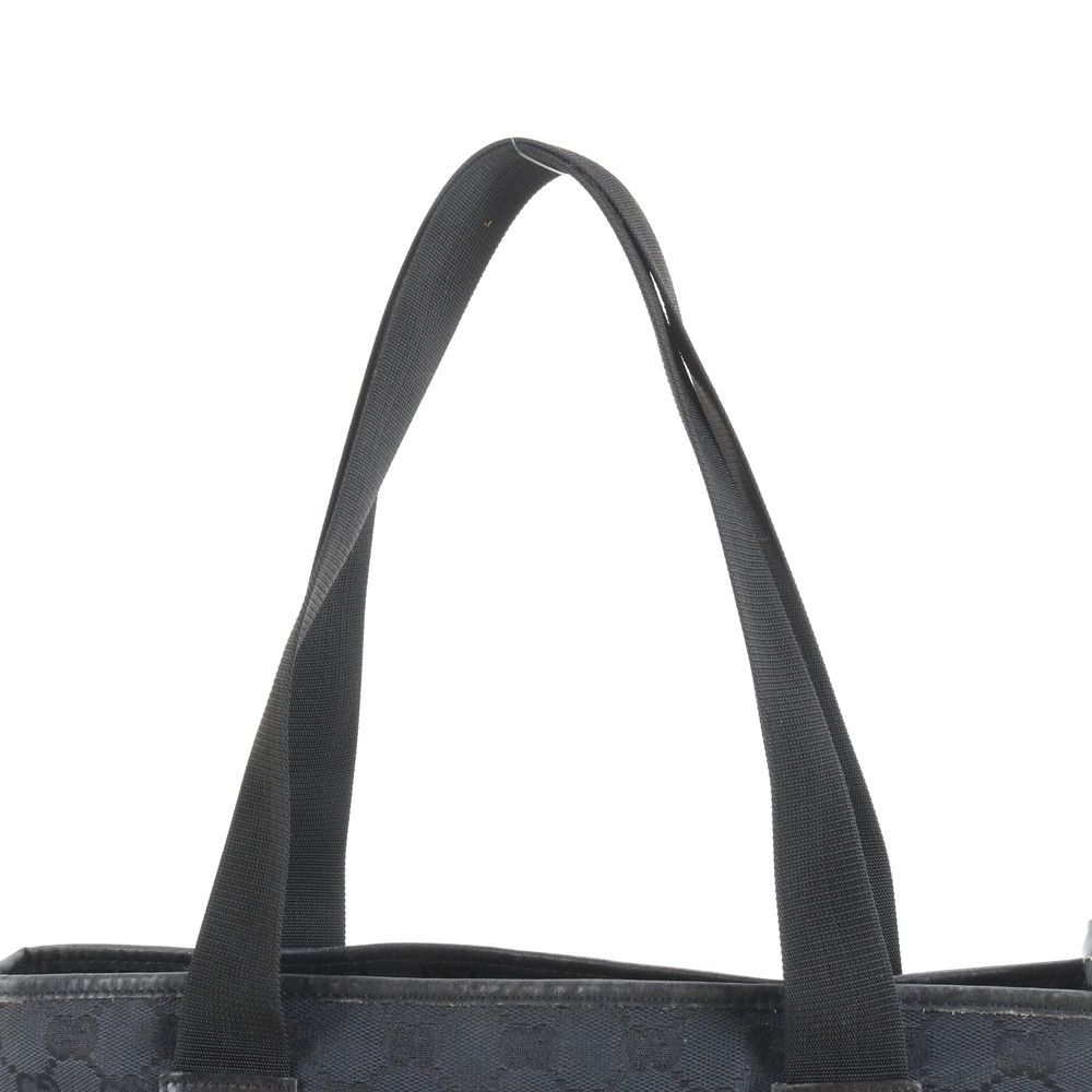 美品 グッチ GG キャンバス レザー トート バッグ 肩掛け ショルダー