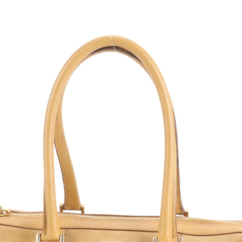 グッチ レザー トート バッグ ハンド ミニ ボストン 000 0851 ブラウン ゴールド 金具 レディース RCE CY33-4