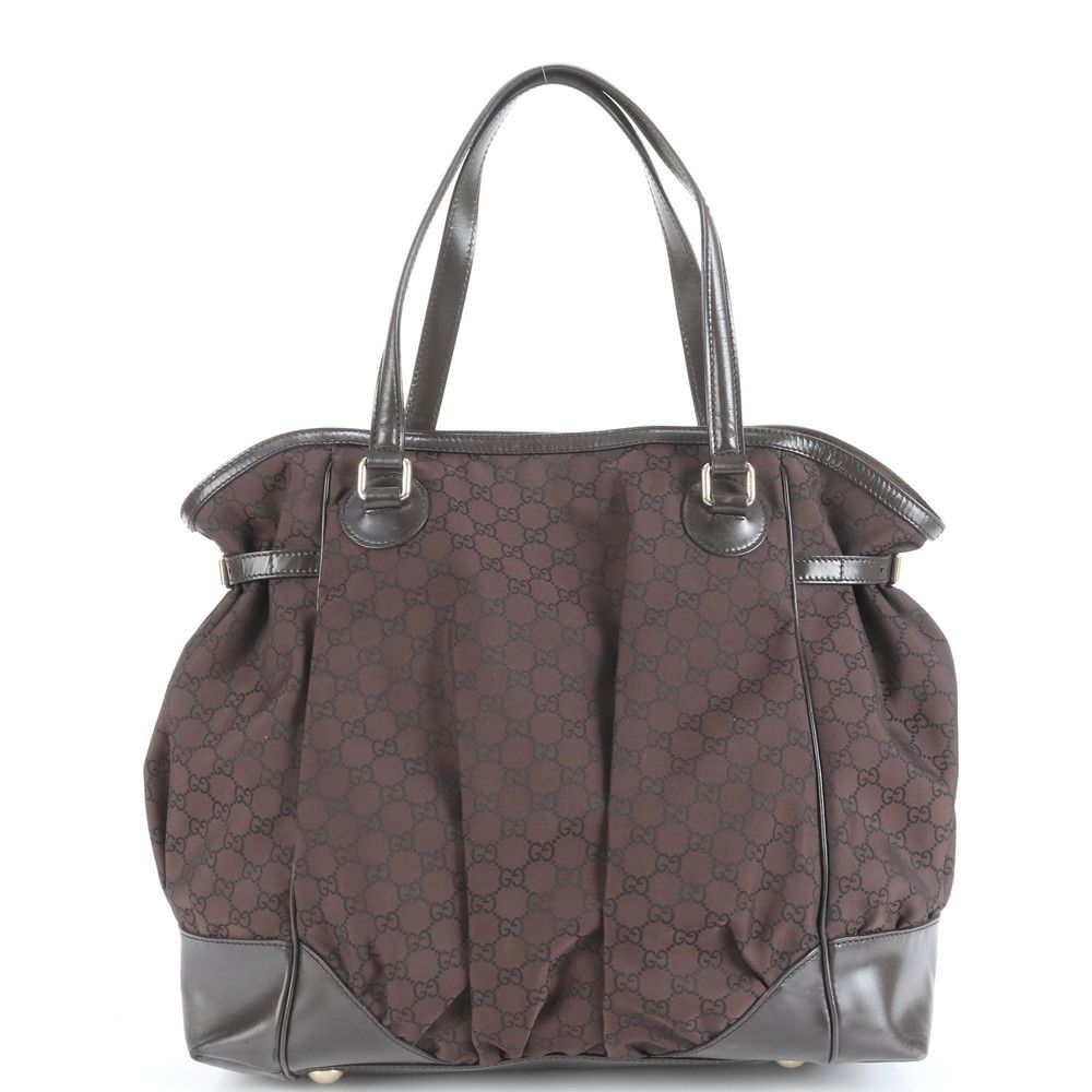 グッチ GG レザー トート バッグ 肩掛け ショルダー ハンド 257290 ブラウン 茶色 A4 レディース ECE CY28-8