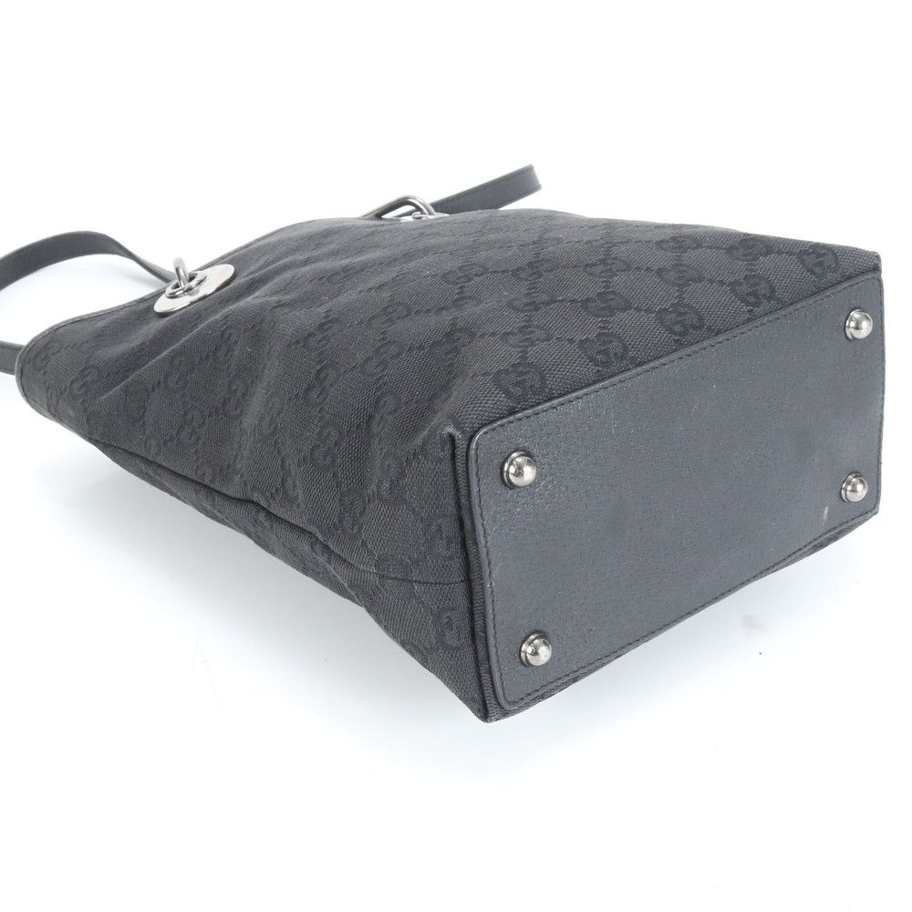  グッチ GG キャンバス エクリプス レザー トート バッグ 肩掛け ショルダー ハンド 120840 ブラック レディース ECE CY 30-2 トートバッグ バッグ