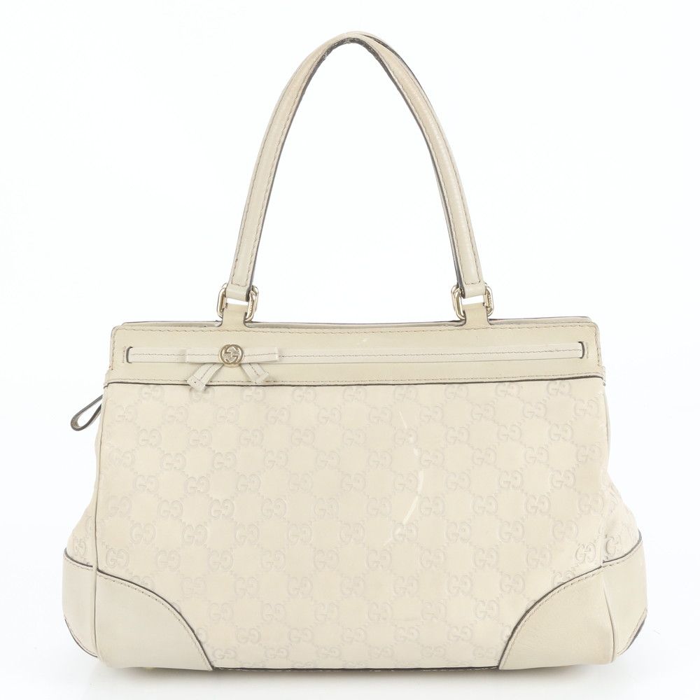 グッチ グッチシマ メイフェア リボン レザー トート バッグ 肩掛け ショルダー 257063 ゴールド 金具 レディース ECE CY29-4