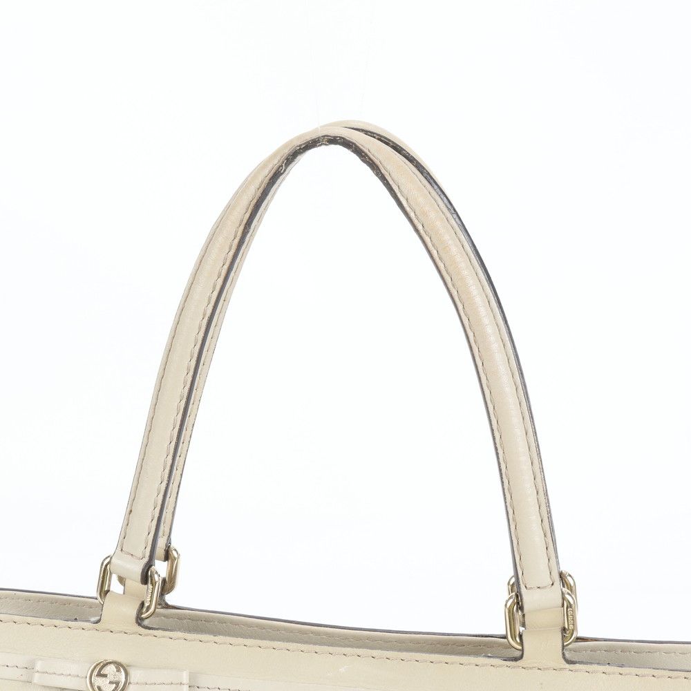 グッチ グッチシマ メイフェア リボン レザー トート バッグ 肩掛け ショルダー 257063 ゴールド 金具 レディース ECE CY29-4