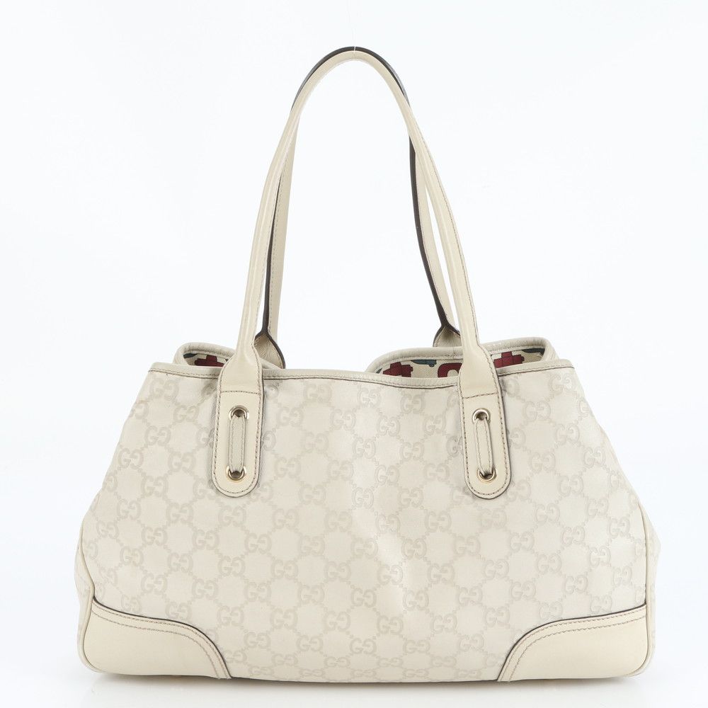  グッチ グッチシマ プリンシー リボン レザー トート バッグ 肩掛け ショルダー 163805 ゴールド 金具 レディース EUE CY 21-2 トートバッグ バッグ