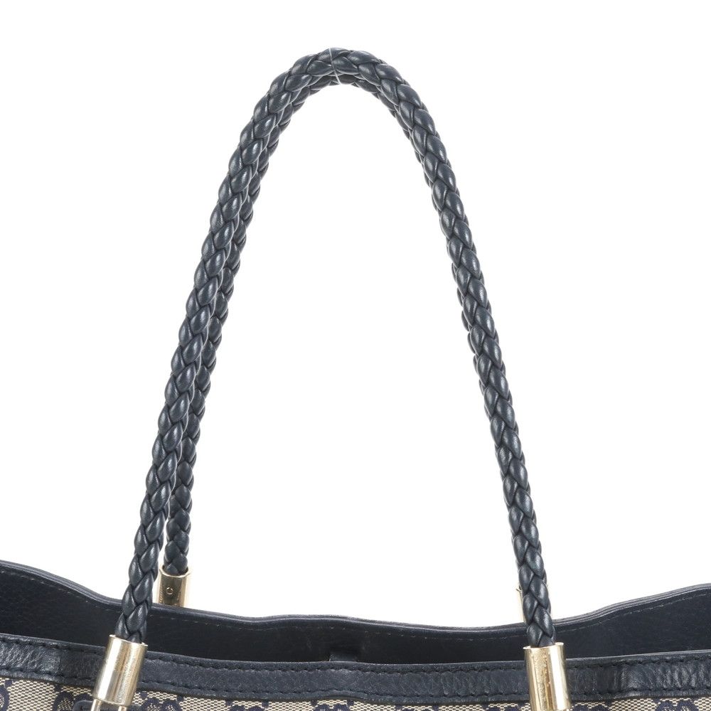 グッチ GG キャンバス ベラ レザー トート バッグ 肩掛け ショルダー 269945 ネイビー 紺 A4 レディース EUE CY19-9