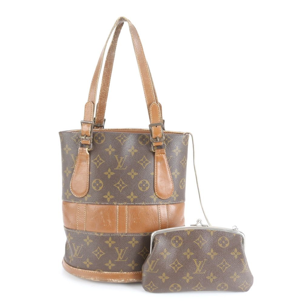 ヴィンテージ ルイヴィトン モノグラム バケット PM M 42238 レザー トート バッグ 肩掛け ショルダー レディース RCE CY 25-2