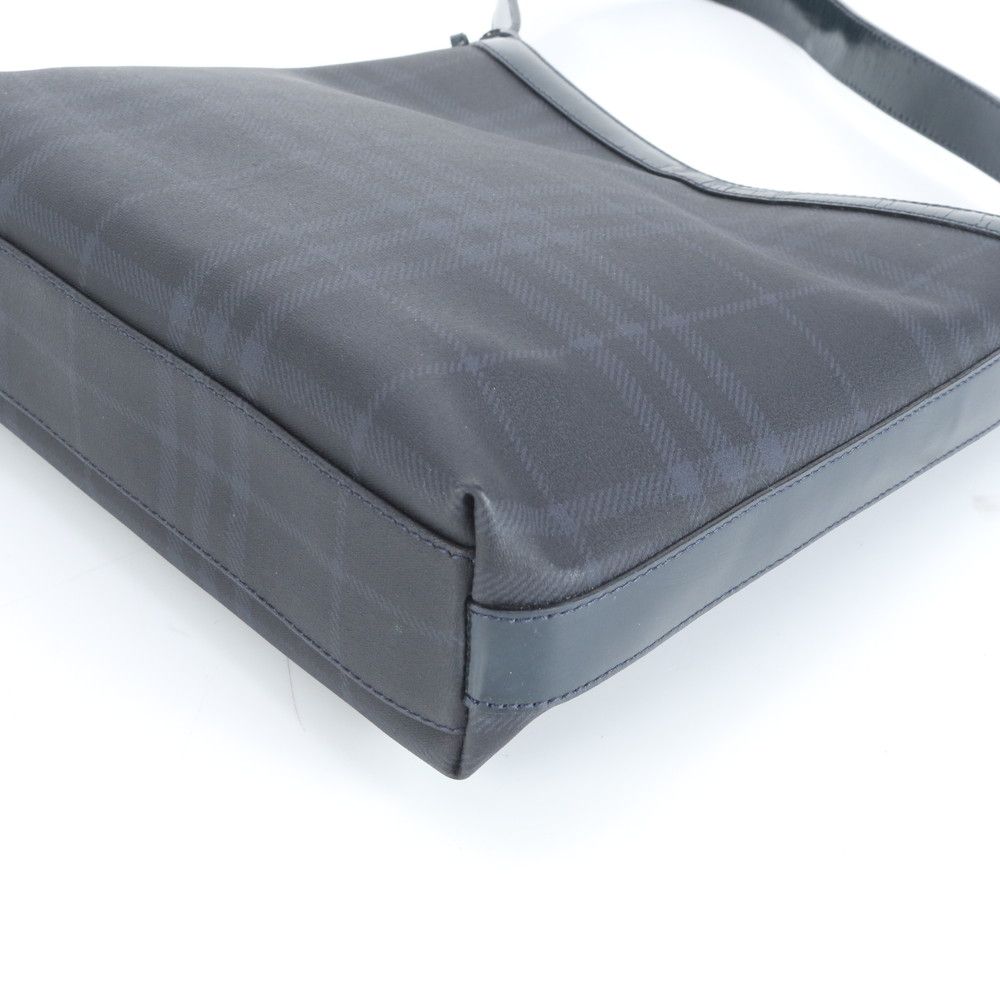 美品 バーバリー チェック レザー ショルダーバッグ 肩掛け ワン