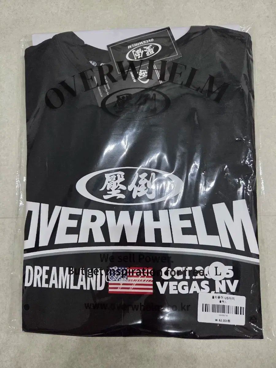 圧倒 OVERWHELM オールラウンド アーチ ブラック L Tシャツ