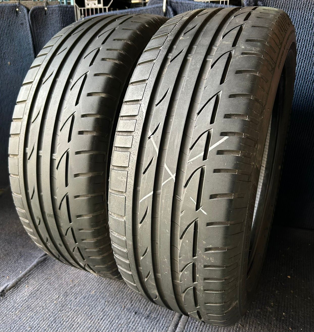 製造 溝7分山 POTENZA S 001 2本 225 55 R 17 ランフラット ASP 3337