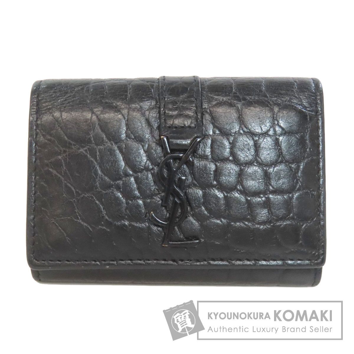 SAINT LAURENT サンローラン 型押し キーケース レザー レディース []