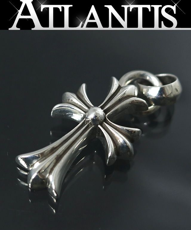 CHROME HEARTS 銀座店 クロムハーツ スモールCHクロス ウィズ ベイル ペンダント トップ メンズ シルバー SV925 100982