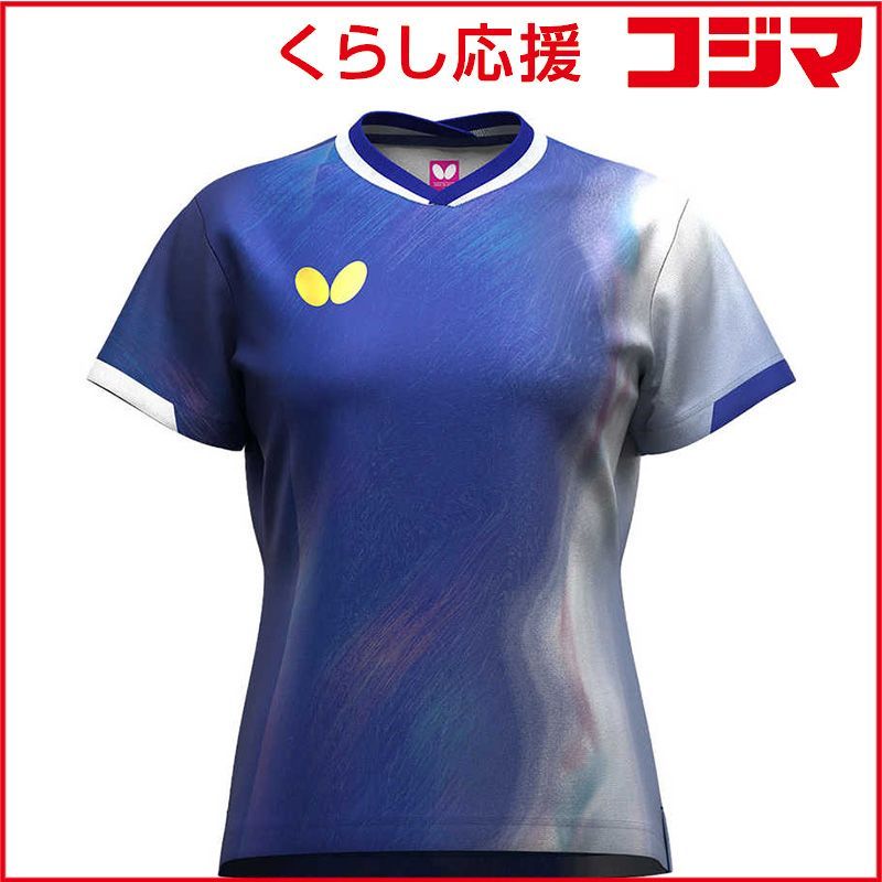 【 新品 未開封 】 バタフライ 卓球用品 Butterfly インフィリア シャツ レディース [女性用 /XOサイズ] ブルー (返品交換不可) 47239 未使用 送料無料