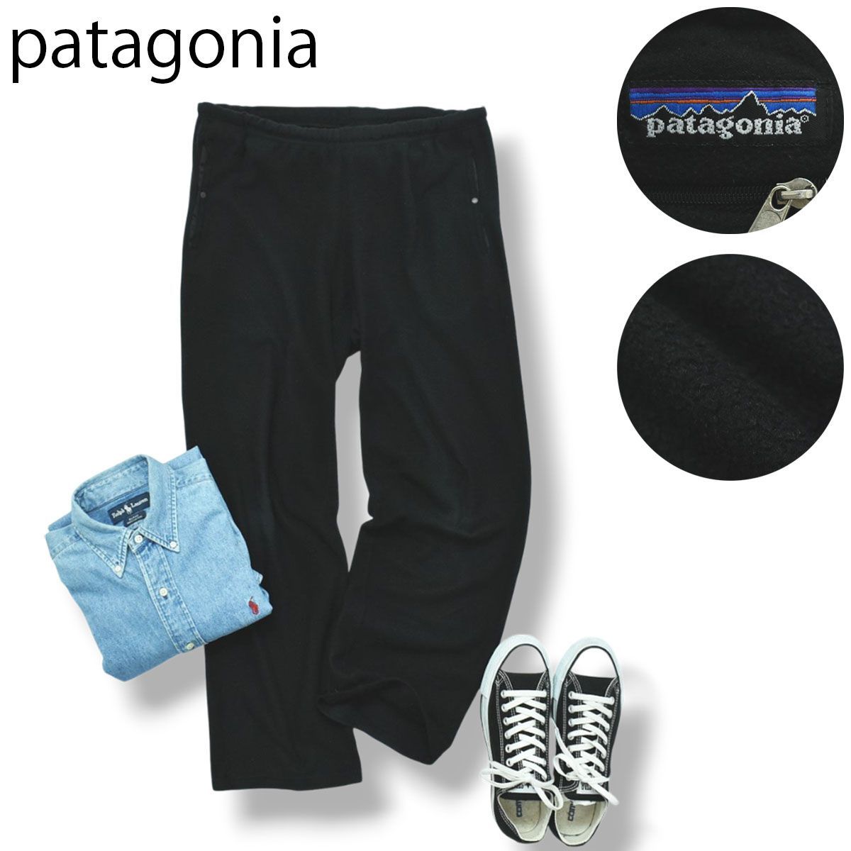 90s patagonia フリースパンツ usa Mサイズ 黒 ブラック 90s USA製 パタゴニア フリース イージーパンツ M 黒 - メルカリ