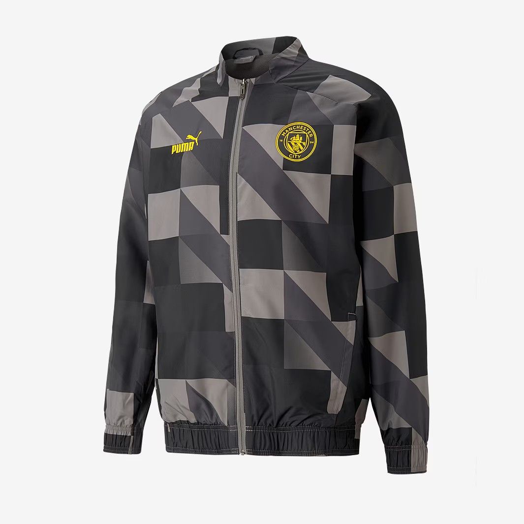 プーマ マンチェスター シティ 2025 2025 プレマッチ ジャケット サッカー グレー 灰色 黒 ブラック 公式モデル 日本未発売