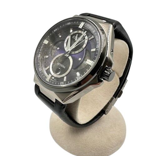 CITIZEN シチズン エコドライブ トリプルカレンダー 腕時計 8730 A 5 W 6 D 01 ブラック パープル