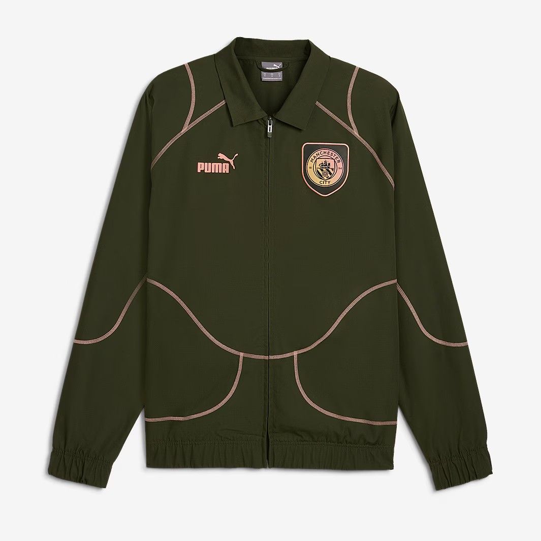 プーマ マンチェスター シティ 2025 2025 ftblステートメント トラック ジャケット サッカー 緑 グリーン ピンク 公式モデル 日本未発売
