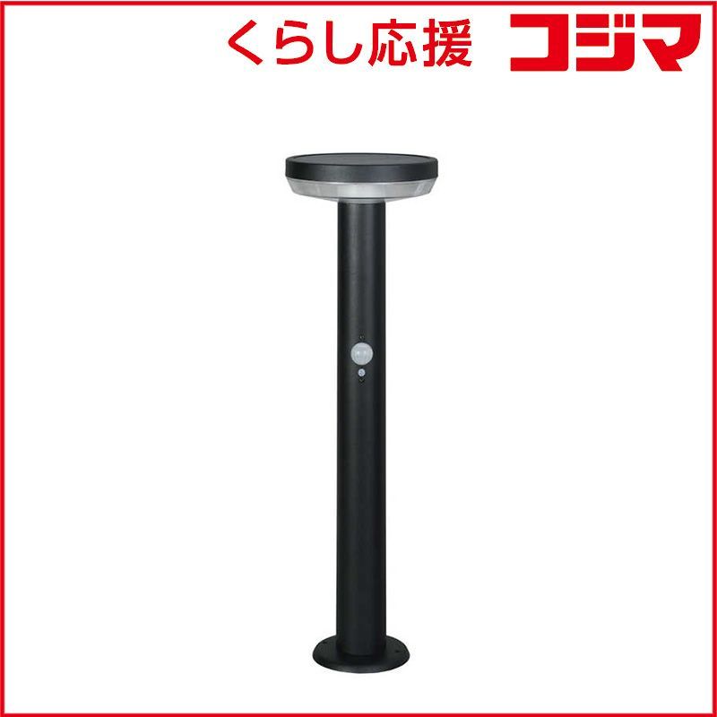 【 新品 未開封 】 ムサシ ガーデンソーラーセンサーライト5W丸型 ブラック GLS110-BK 未使用 送料無料