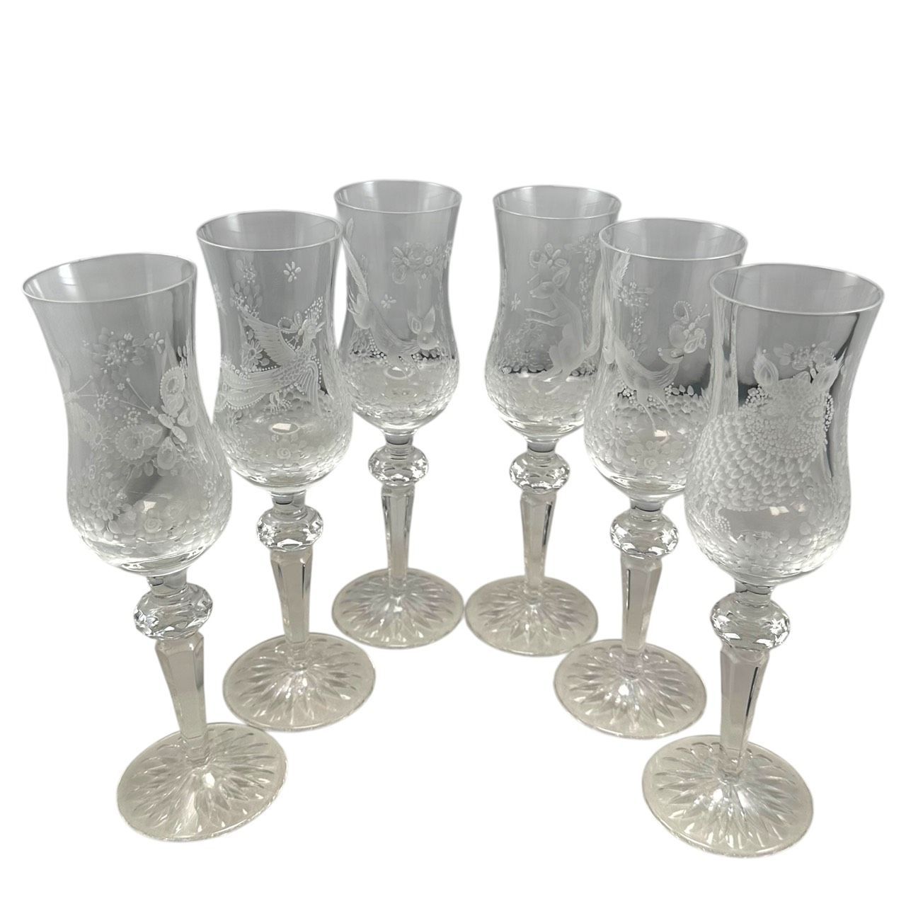 EM1113 MEISSEN マイセン クリスタル サマーナイトドリーム シャンパンフルート 真夏の夜の夢 ガラス シャンパン グラス