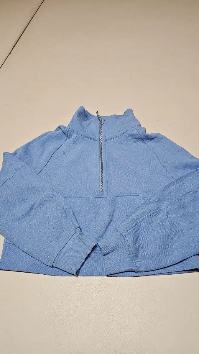 ルルレモン スキューバ オーバーサイズ ハーフジップアップ M L スカイブルー