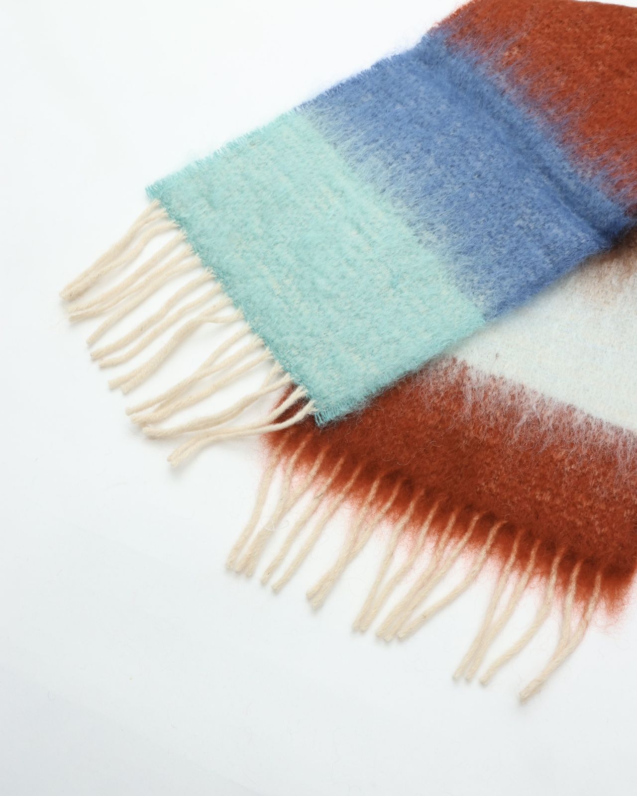 MANTAS EZCARAY マンタスエスカライ MATISSE モヘアストール C 34 HM-20 ブラウン系 マフラー