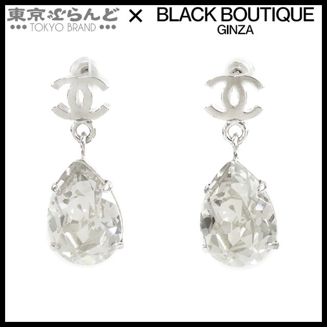 シャネル CHANEL ピアス シルバー メタル ココマーク ストーン A13V レディース 001014123