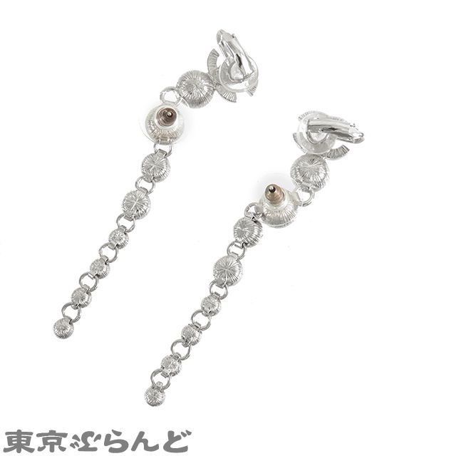 シャネル CHANEL ピアス シルバー メタル ラインストーン ココマーク カフ スイング B 23 S レディース