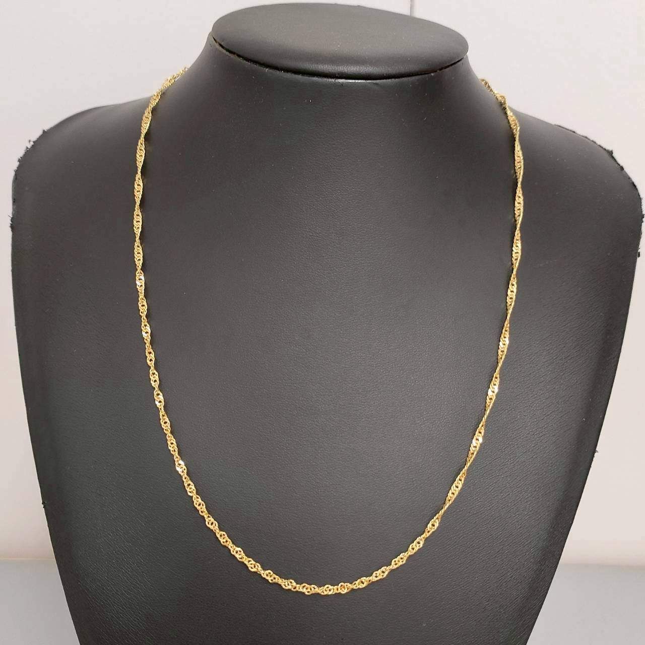 18金 K 18 スクリューネックレス メンズ 5 34 g 50 5㎝ D 363