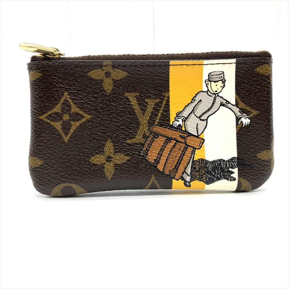 ルイヴィトン LOUIS VUITTON ポシェットクレ コインケース モノグラム グルーム M60033 ジョーヌ ゴールド金具 CA0096 ブラウン イエロー ユニセックス