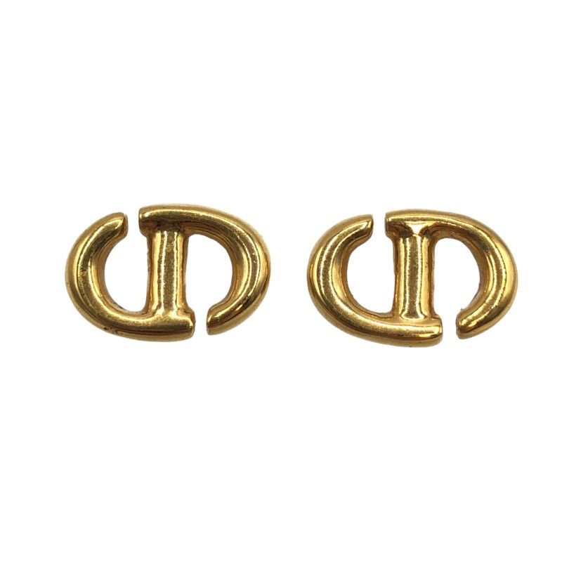 クリスチャン ディオール Christian Dior CD Navy スタッドピアス ゴールド系 メタル