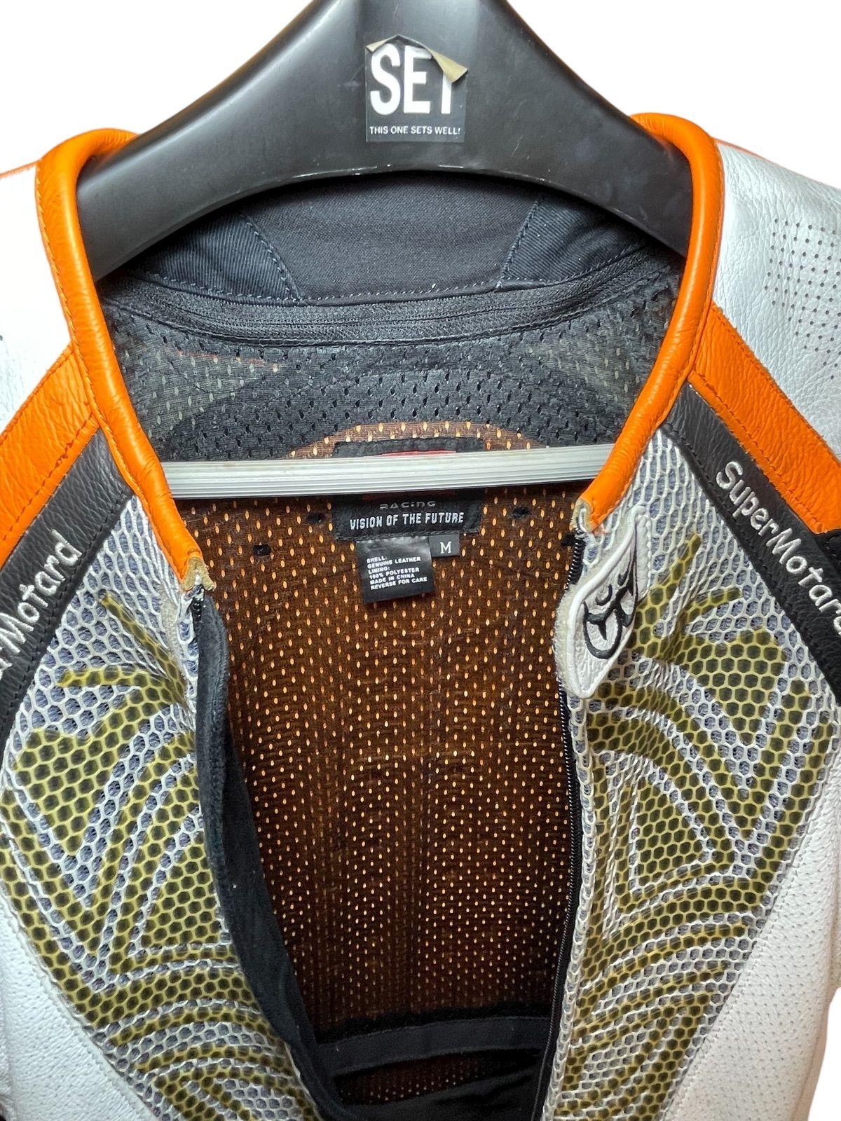 MFJ公認 BERIK ベリック SuperMotard レーシングスーツ 皮ツナギ M