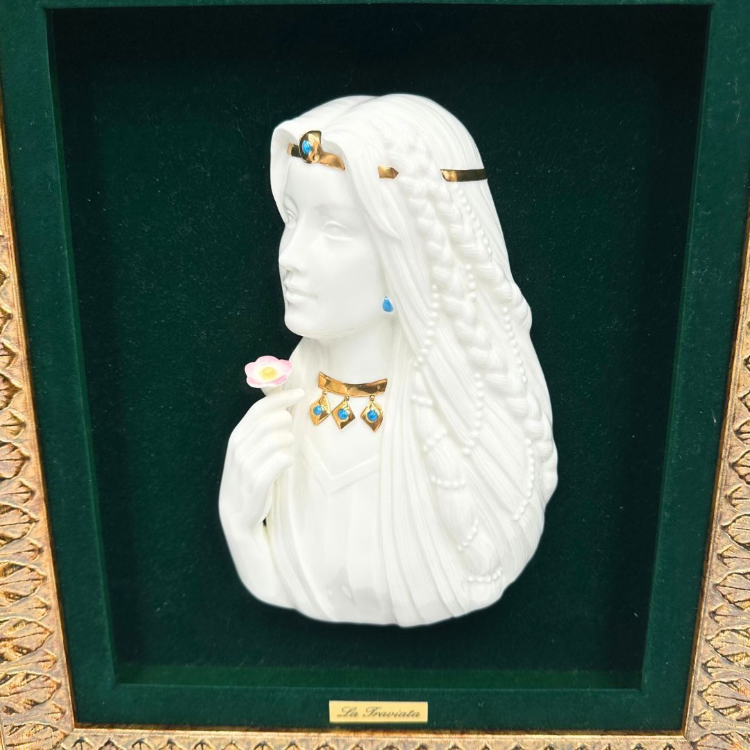 美品】ノリタケ スタジオコレクション 100周年記念 「椿姫」 陶額