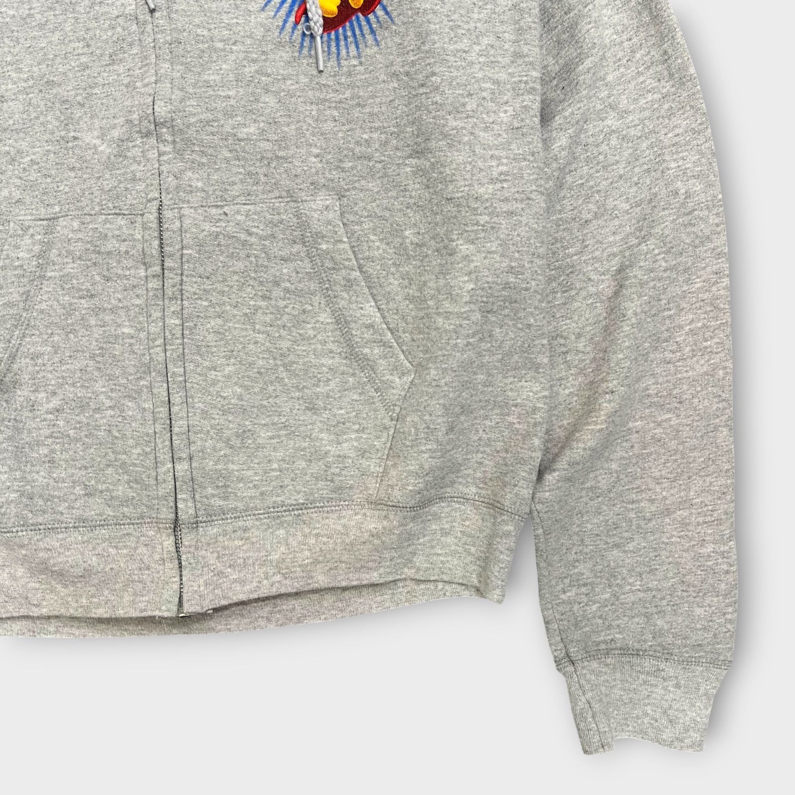 Hanes Disney ヴィンテージ ジップパーカー グレー Sサイズ Walt 