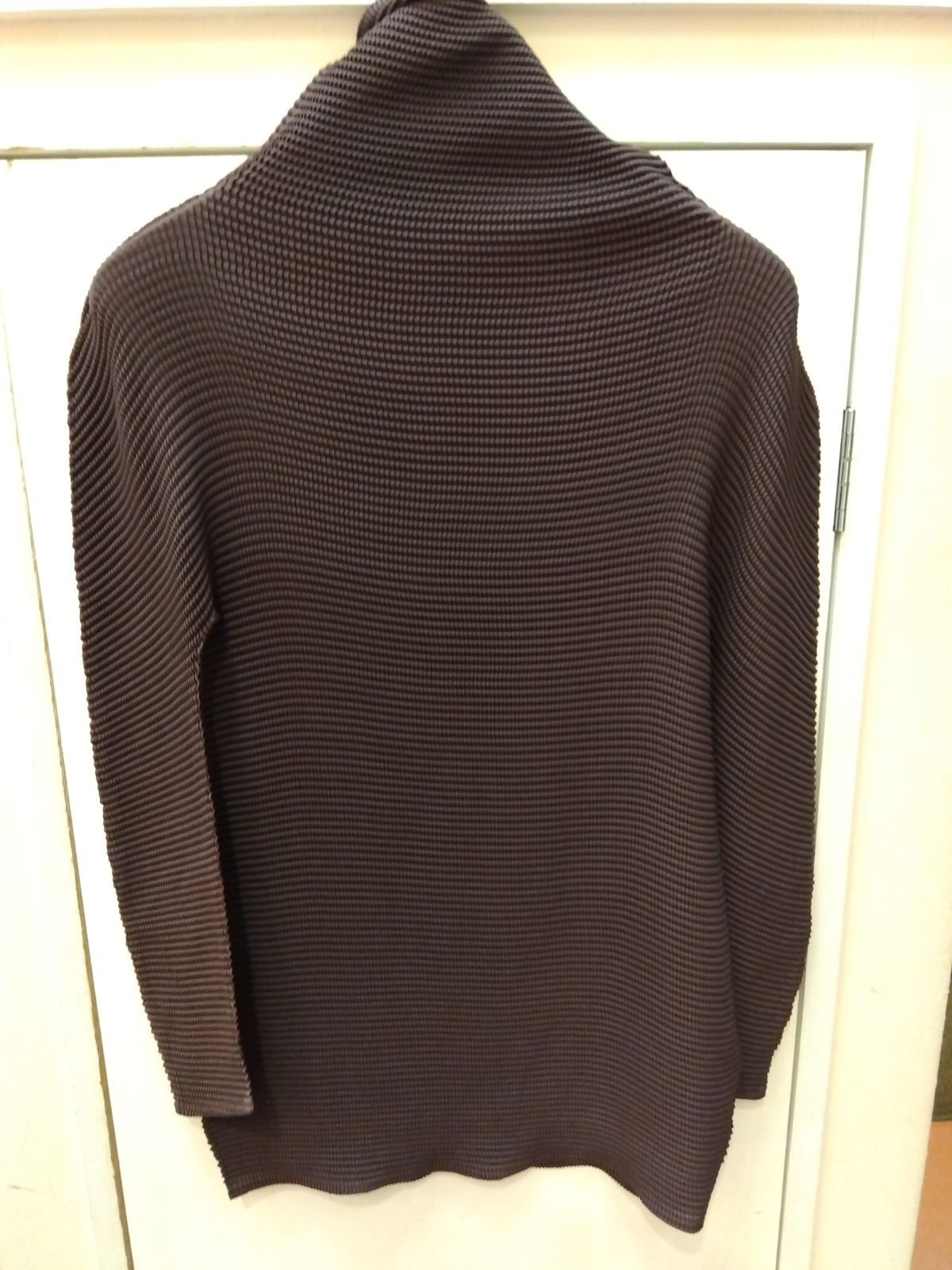 M17 イッセイミヤケ ミー ISSEY MIYAKE me プリーツ ハイネック シワになりにくい 伸縮性あり 丈長め