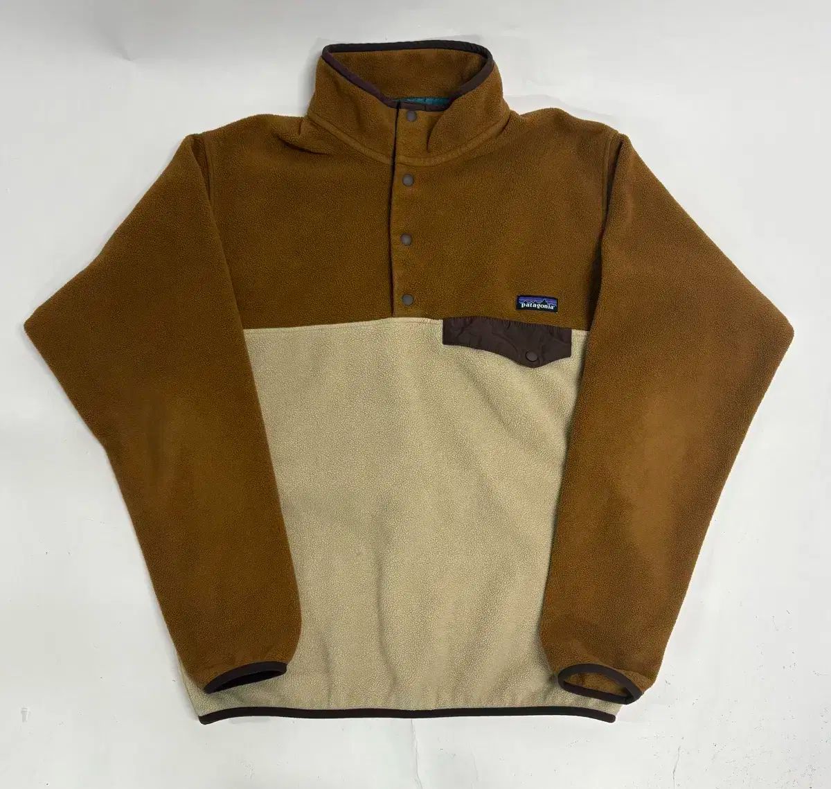 ヴィンテージ patagonia パタゴニア Synchilla シンチラ スナップT メンズM ブラウン