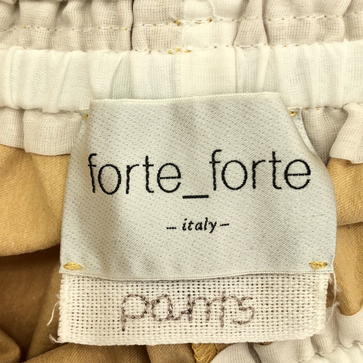  forte_forte フォルテ イージーパンツ イエロー系 00 ワイドパンツ イージーパンツ パンツ