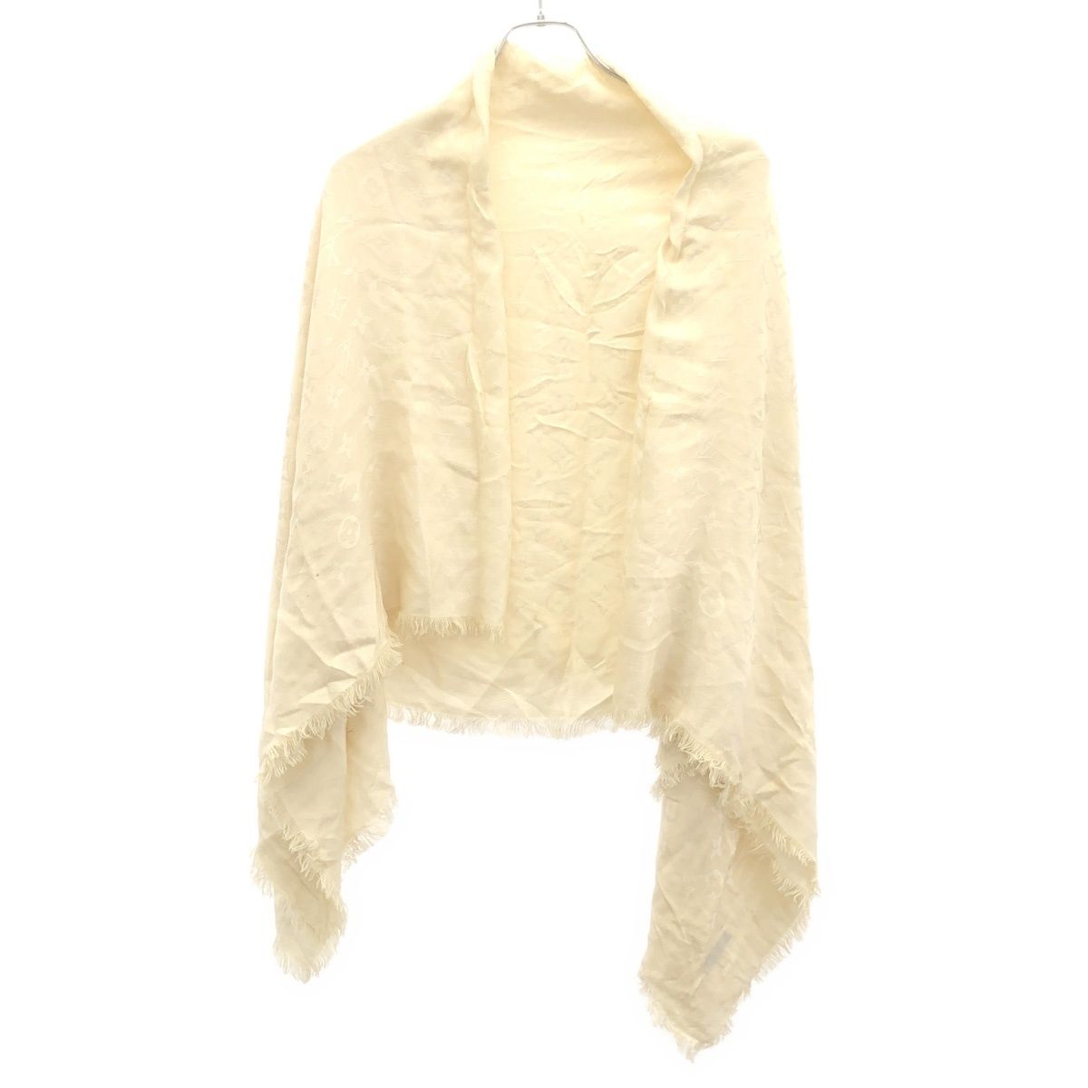 LOUIS VUITTON ルイヴィトン ショール モノグラム ストール ホワイト