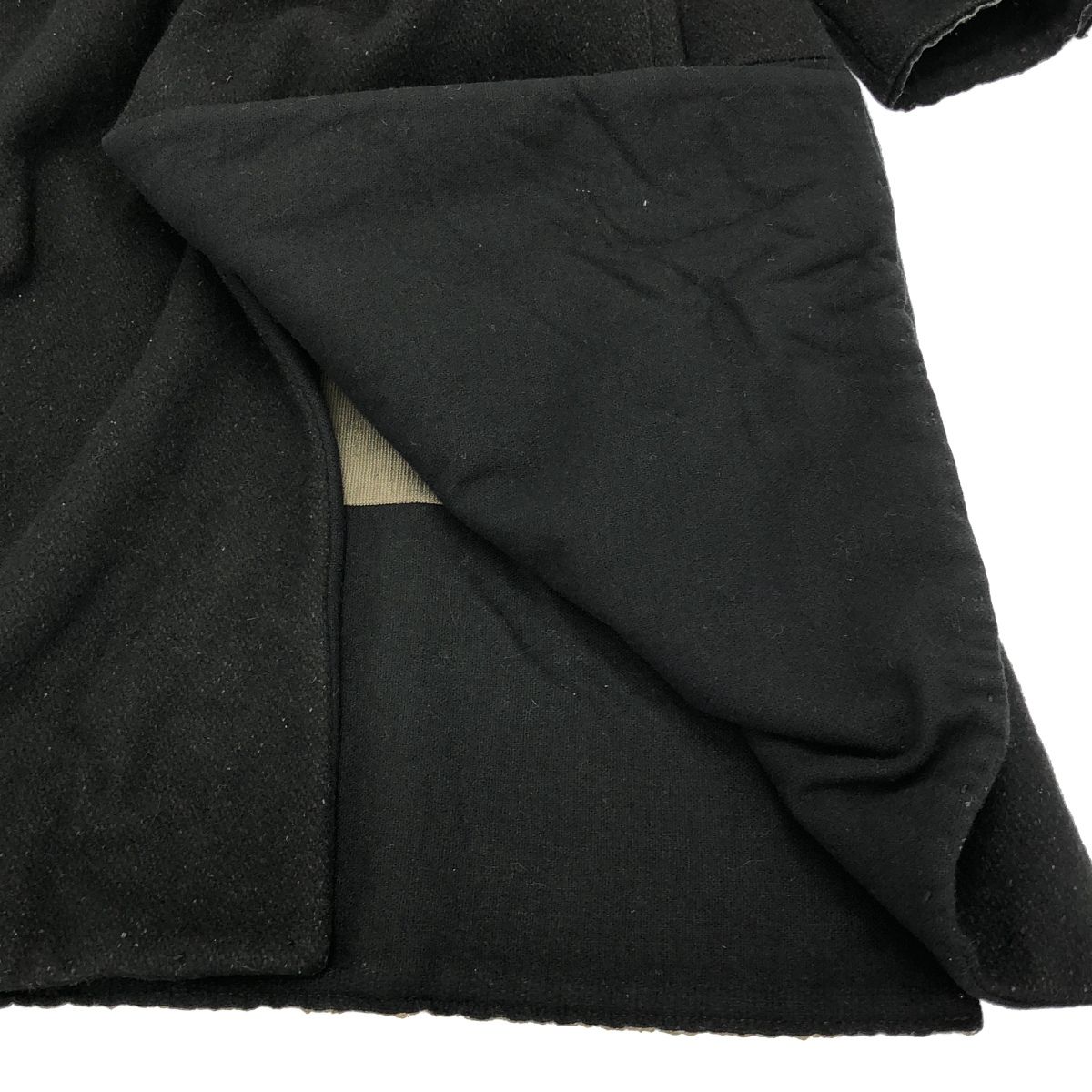 シルエット LAYER-0 レイヤーゼロ 15AW H TRENCH スタンド ウールコート FWM15-24 ブラック 48