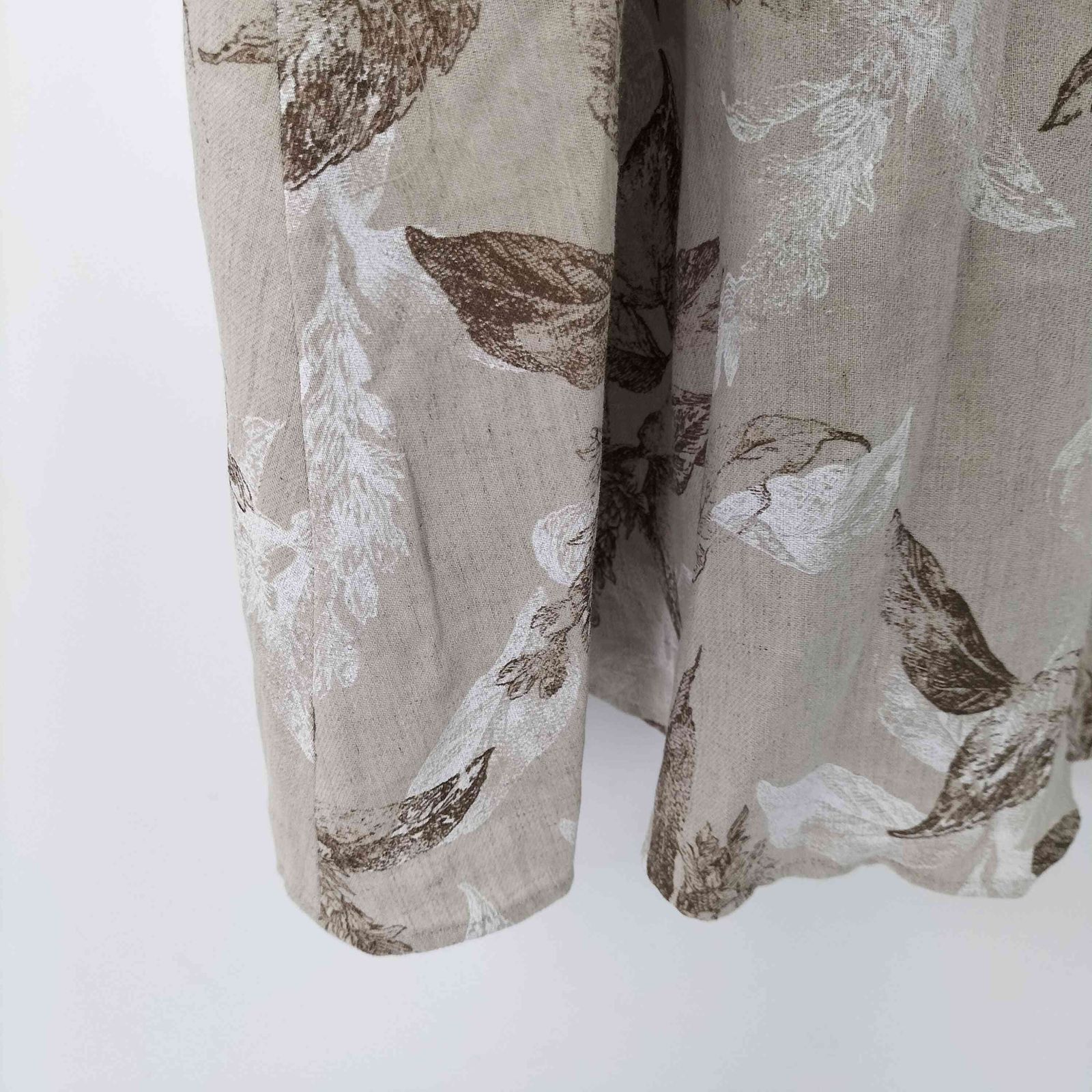 リネンミックスプリントワンピース レディース