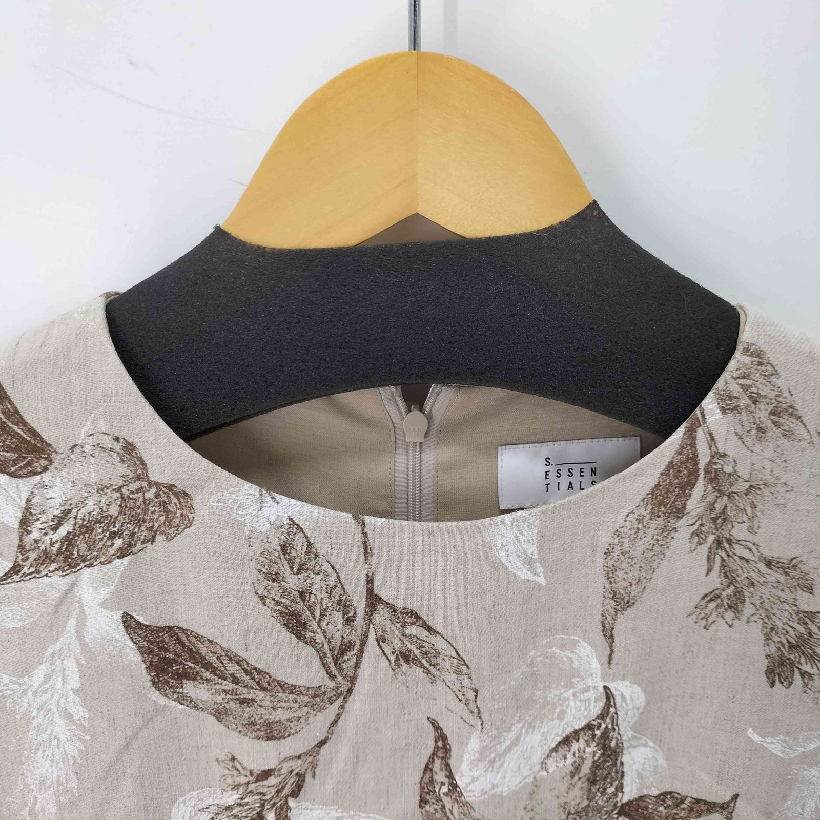  ユーズドフルギ 古着 S リネンミックスプリントワンピース レディース JPN 36 その他 ワンピース