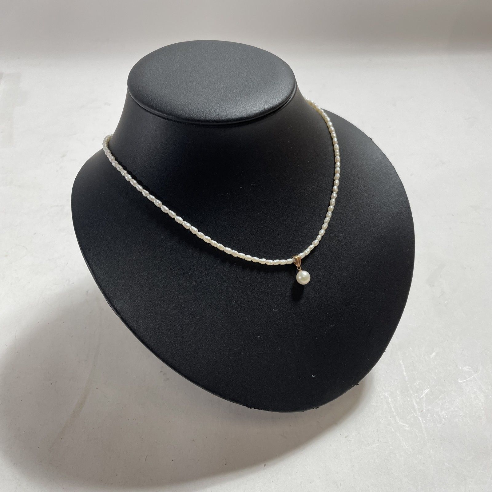 K 18刻印 留め具 バチカン 淡水パールネックレス - 留め具刻印 ブレスレット 2点まとめ 総重量9.1 g 0.009 kg