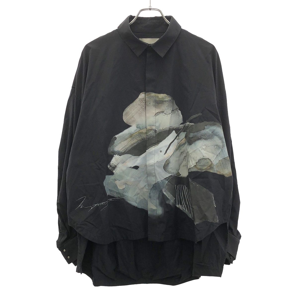 licht bestreben リヒトベシュトレーベン 22SS プリントルーズシャツ LB22SS-SH02-PR ブラック 1