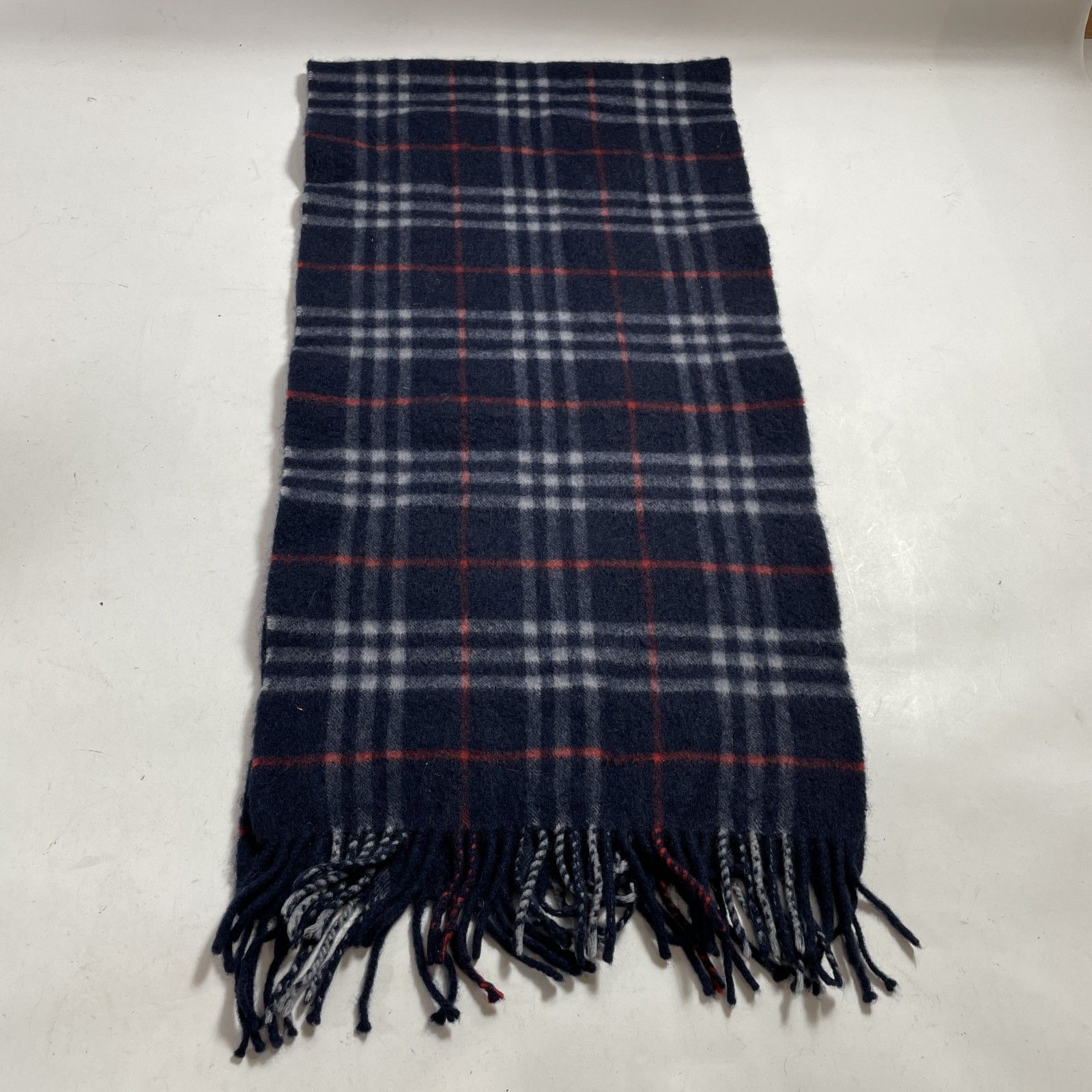 ☆ Burberrys バーバリーズ マフラー ノバチェック ネイビー ピュア